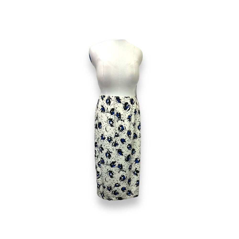Handmade Vintage Women’s Floral Pullon Maxi Skirt